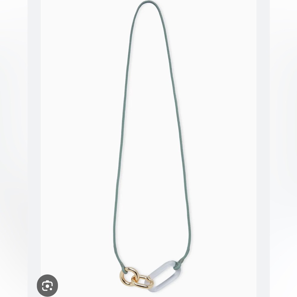 COS Contrast Link leather necklace